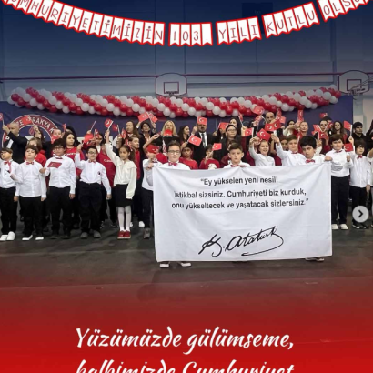 umhuriyet, geleceğe inanan çocukların gözlerinde, umutlarında ve yüreklerinde yaşar