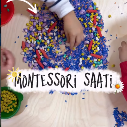 Bugün minik ellerimizle Montessori Saatinde ayrıştırma çalışması yaptık.